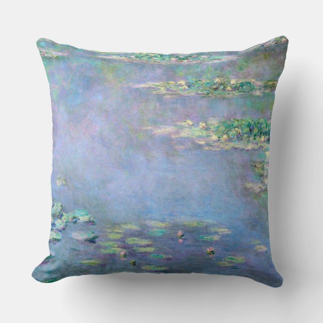 Almofada Les Ninfheas Water Lily 1906 Monet Fine Art (Frente)