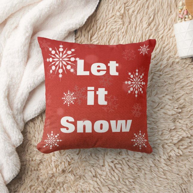 Almofada Let it Snow Cristal Decorativo Floco de Neve Natal (Cobertor)