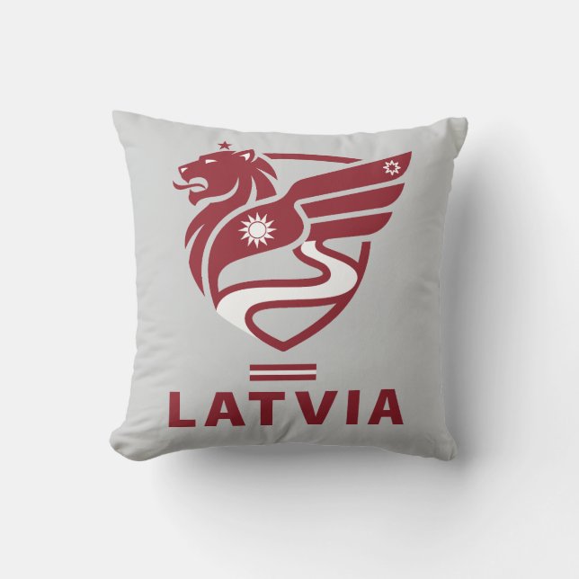 Almofada Letônia Estado Báltico Norte da Europa (Frente)