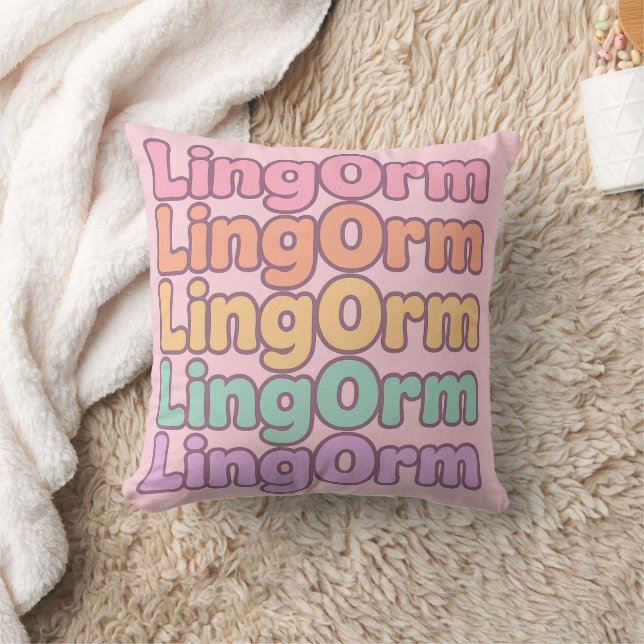 Almofada Letra Bolha Kawaii Lingorm (Cobertor)