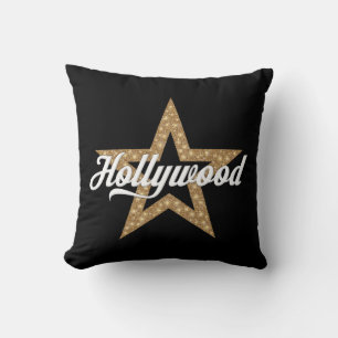 Almofada Letra de Hollywood com Estrela (Tipo Branco) Lança