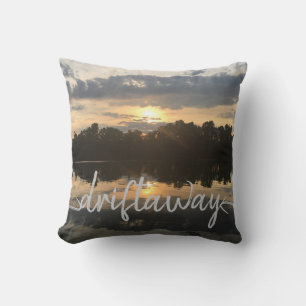 Almofada Letra de script DRIFT AWAY náutica PERSONALIZADA
