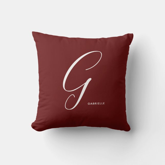 Almofada Letra de Script Simplesmente Monogramada G Autumn  (Frente)