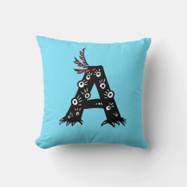 Almofada Letra inicial miúdos bonitos engraçados de um