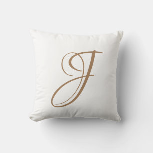 Almofada Letra J Monograma Personalizado Inicial