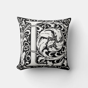 Almofada Letra L Monograma Medieval Art Nouveau