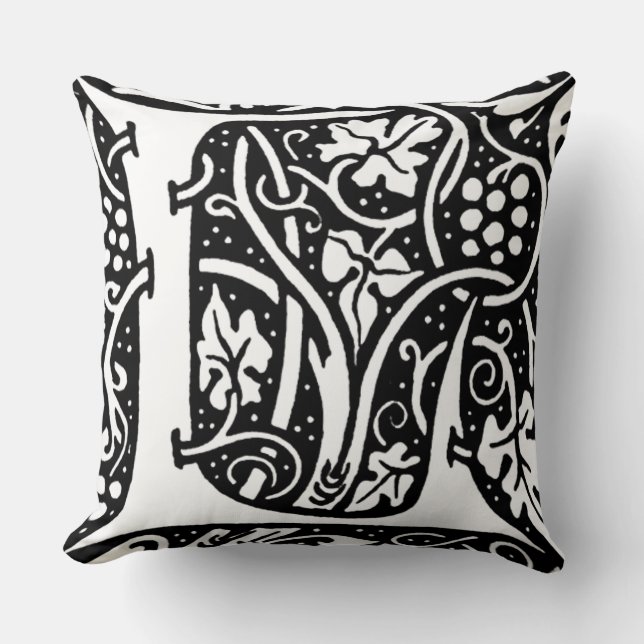 Almofada Letra 'L' William Morris Design (Frente)