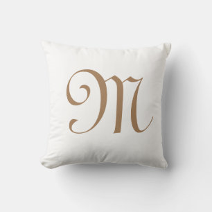 Almofada Letra M Monograma Personalizada Inicial