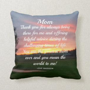 Almofada Letra Madre Amor Sunset Personalizada