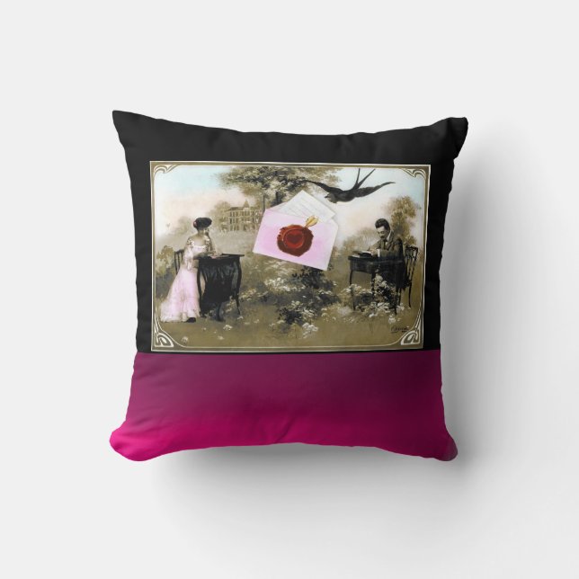 ALMOFADA LETRA ROMÂNTICA DO NAMORADOS, SELO DE CERVEJA VERM (Frente)