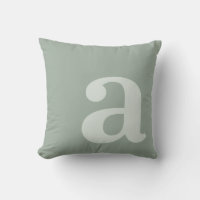 Letra Verde Elegante Monograma Sage, Inicial