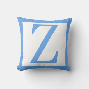 Almofada Letra Z Borda Azul Bebê