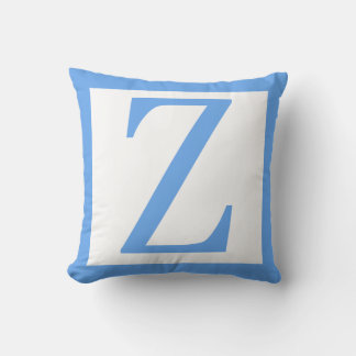 Almofada Letra Z Borda Azul Bebê