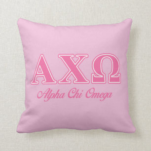 Almofada Letras Rosa Alphi Chi Omega