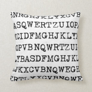 Almofada Letras velhas da máquina de escrever