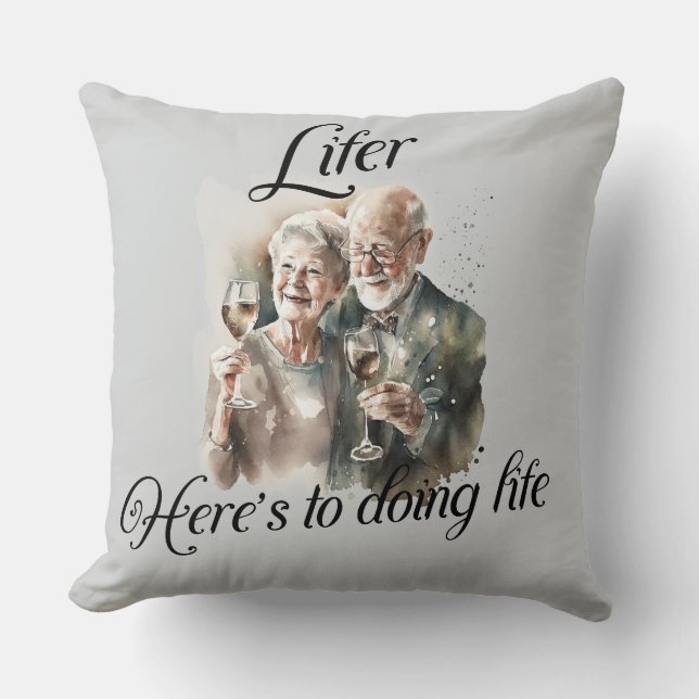 Almofada "Let's Do Life" Throw Pillow (Frente)