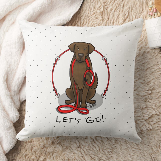Almofada Let's Go! Walk Flat-Coated Retriever Dog (liver) (Cobertor)