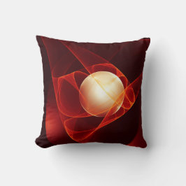 Almofada Leva-Me À Temptação Da Arte Fractal Vermelha Abstr