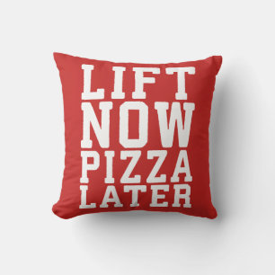 Almofada Levante Agora, Pizza Mais Tarde - Engraçada Academ