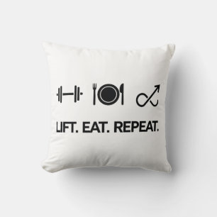 Almofada Levante. Coma. Repita. - Design de Malhação Motiva