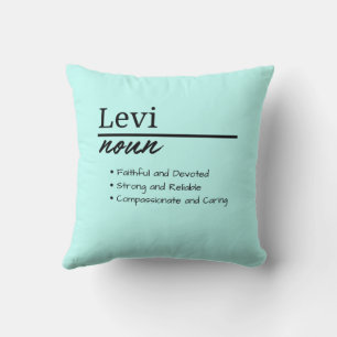 Almofada Levi, Definição de Nome Personalizado de Menino