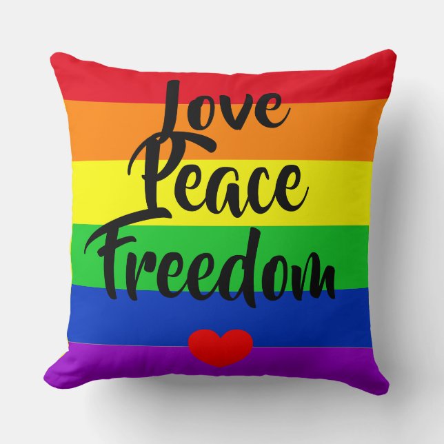 Almofada #LGBT #love #orgulde #gay #liberdade #parada (Frente)