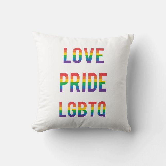 Almofada LGBTQ do Orgulho do Amor (Frente)