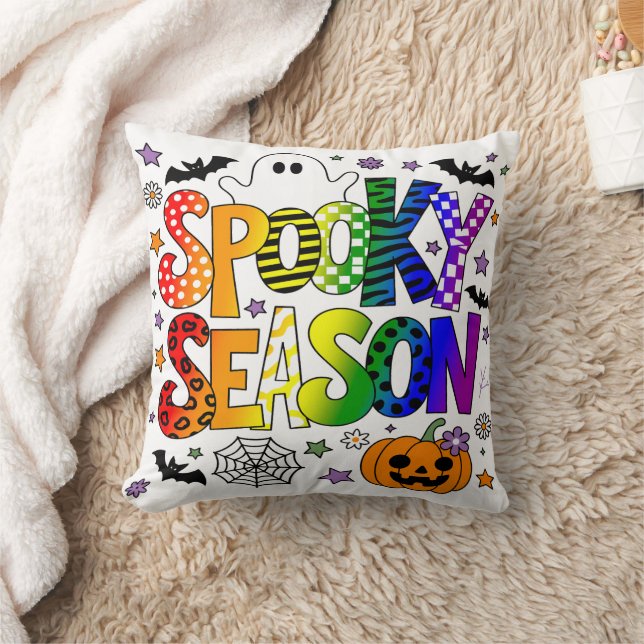 Almofada LGBTQ Rainbow Spooky Season Halloween (Cobertor)