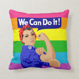 ALMOFADA LGBTQ ROSIE O RIVETOR: PODEMOS FAZÊ-LO!