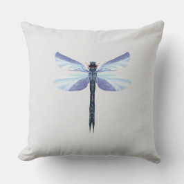 Almofada Libélula Celestial – Arte de Inseto Azul Surrealis