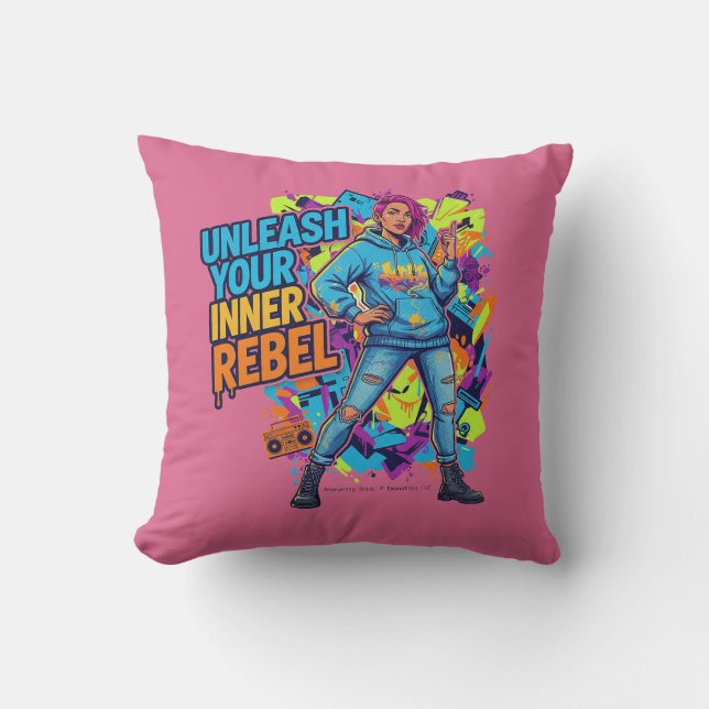 Almofada Libere Seu Rebelde Interior -  (Frente)