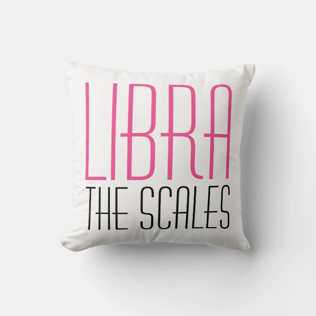 Almofada Libra A Tipografia Inicial De Escala Zodiac Branco (Frente)