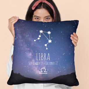 Almofada Libra Constelação Zodiac Personalizada