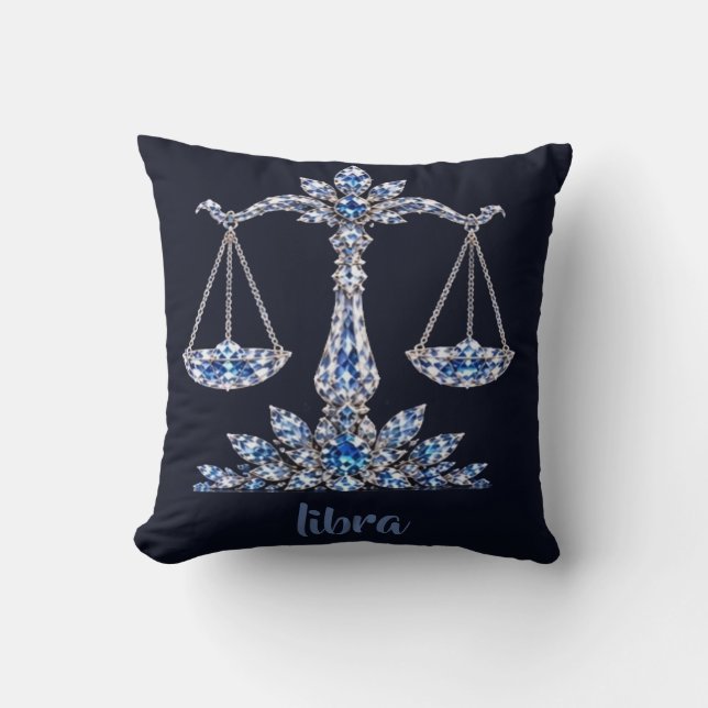 Almofada Libra Cristal de Prata | Coleção Luxo (Frente)