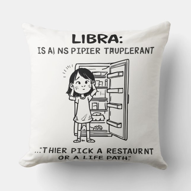 Almofada Libra Indeciso Escolhendo Um Restaurante Zodiac Di (Frente)