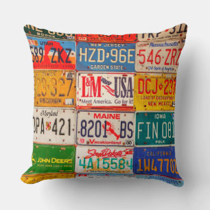 Almofada Licença dos Estados Unidos Plates Art America