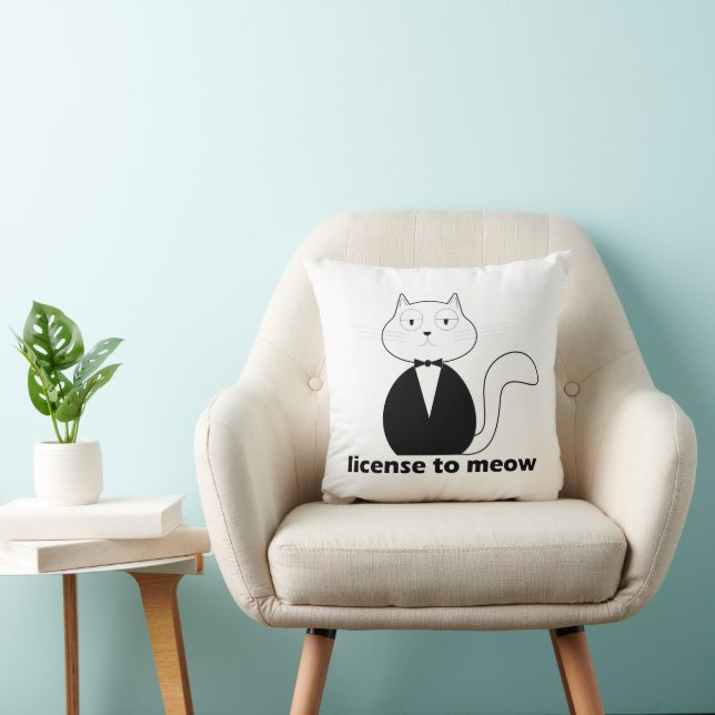 Almofada License to Meow (Cadeira)