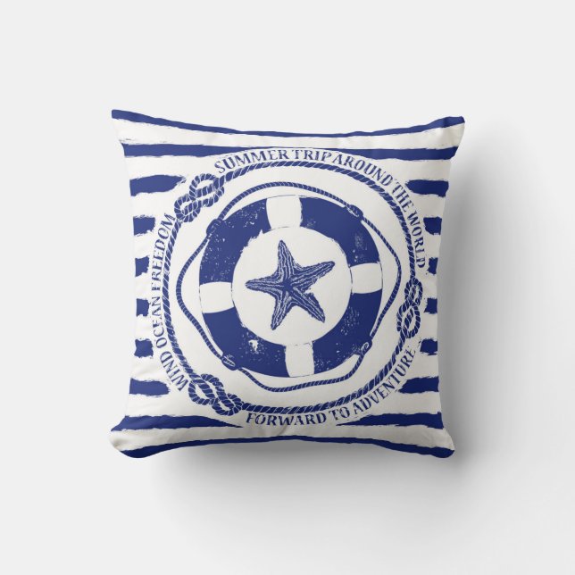 Almofada Lifebuoy e estrela do mar (Frente)