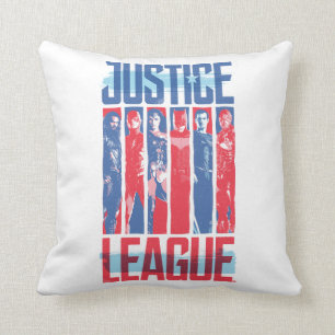 Almofada Liga da Justiça   Blue & Red Group Pop Art