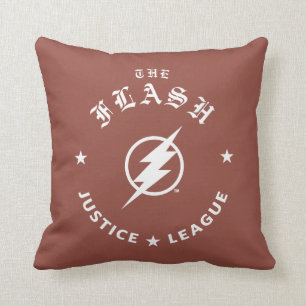 Almofada Liga da Justiça O Emblema De Relâmpago Retroat