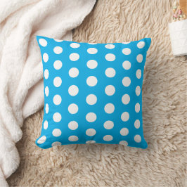 Almofada Light Blue and White Polka Dots 