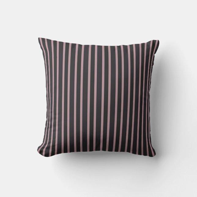 Almofada Light Mauve and Thunder Gray Stripes (Frente)