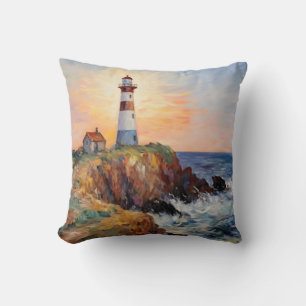 Almofada Lighthouse Cliff Landscape Scenery Fine Art