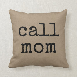 Almofada Ligue para a mãe SMS, Travesseiro decorativo da mã