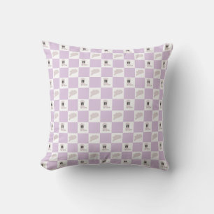 Almofada Lilac Checkered Cowgirl Rodeo Patterno
