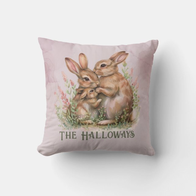 Almofada Lilac Primavera Bunny Personalizado (Frente)