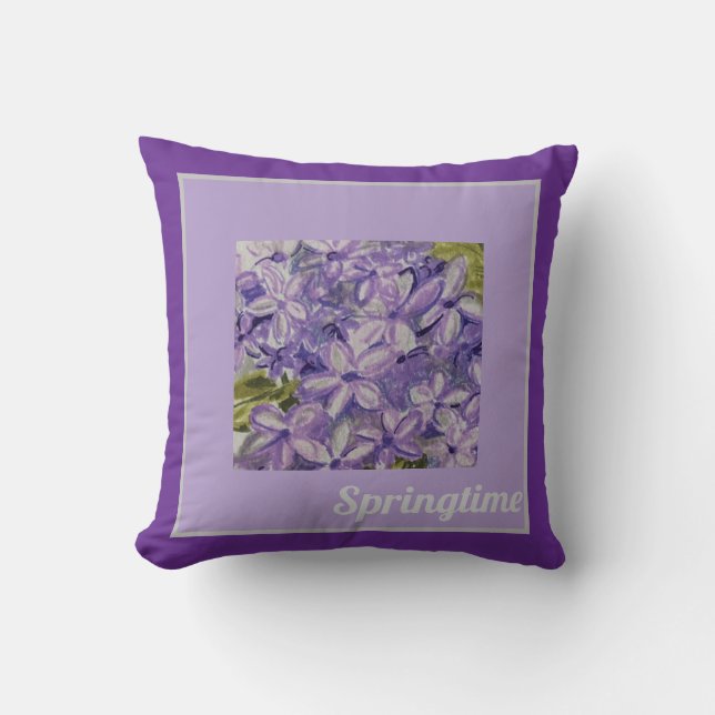 Almofada Lilac Throw Pillow (Frente)