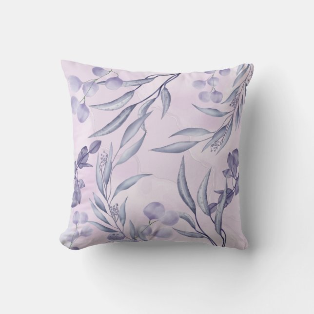 Almofada Lilás Lavanda Floral (Frente)