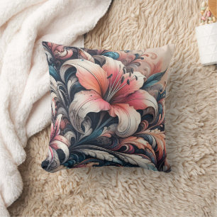 Almofada Lily Blossomo Vibrante Com Rochas Intriciadas