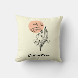 Almofada Lily of the Valley May Birth Month Flower